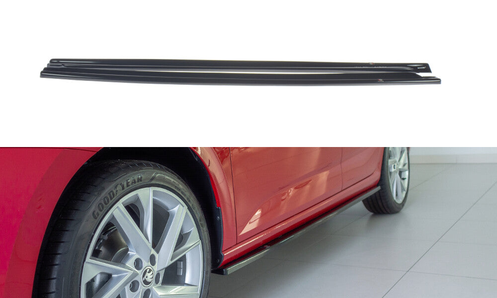 MAXTON Side skirt diffuser Skoda Scala high-gloss black