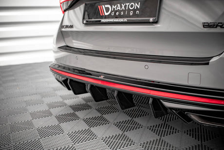 MAXTON rear diffuser attachment for Skoda Octavia RS NX, gloss black