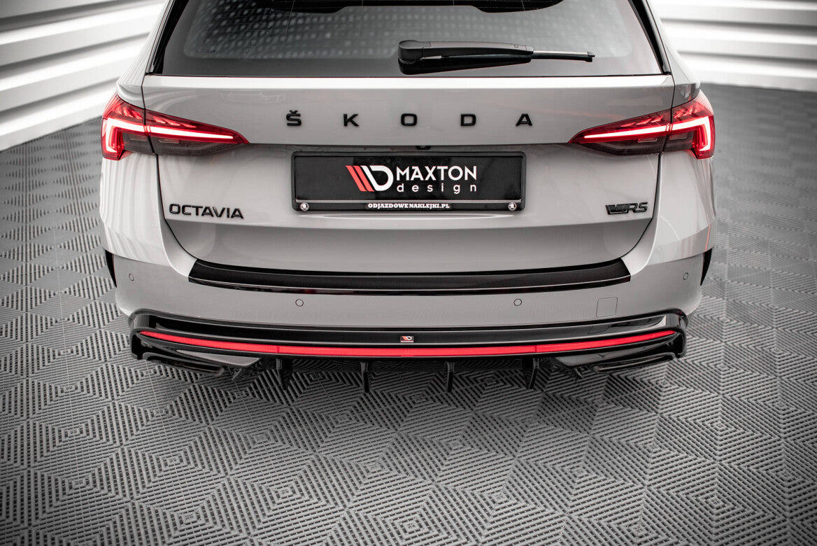 MAXTON rear diffuser attachment for Skoda Octavia RS NX, gloss black